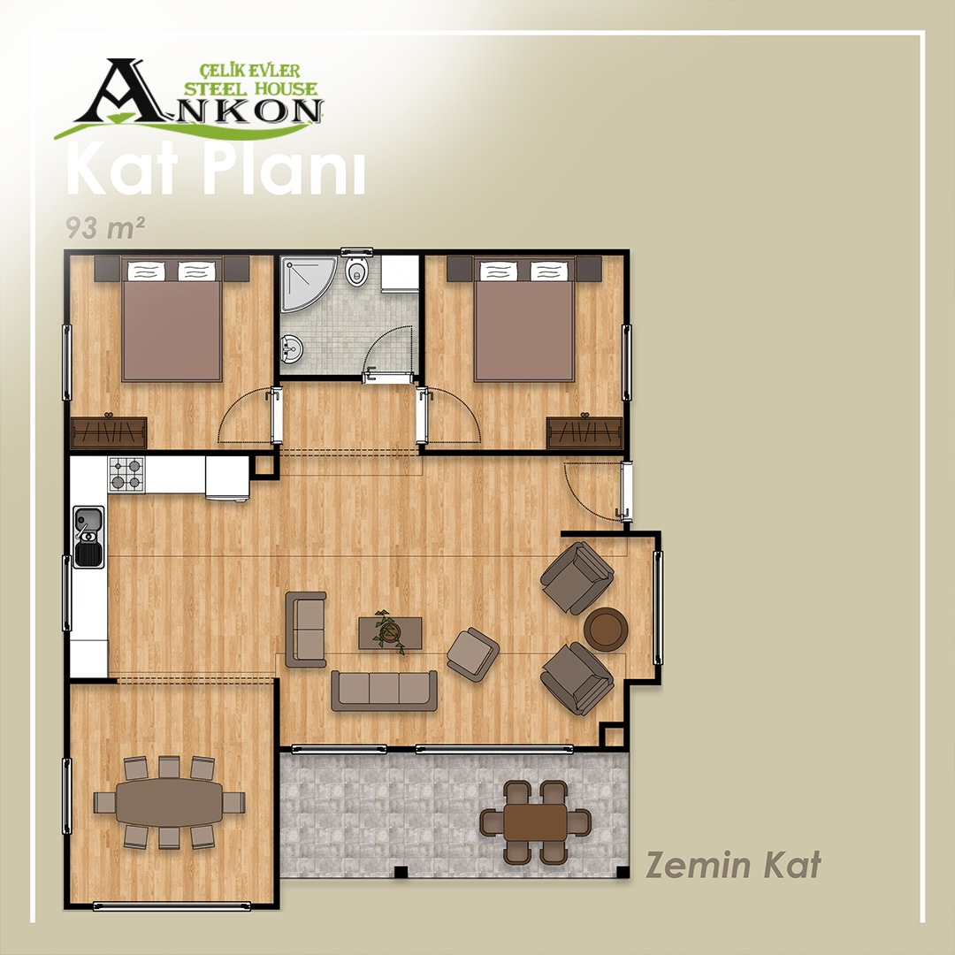 ÇINAR PREFABARİK VİLLA 93 M2