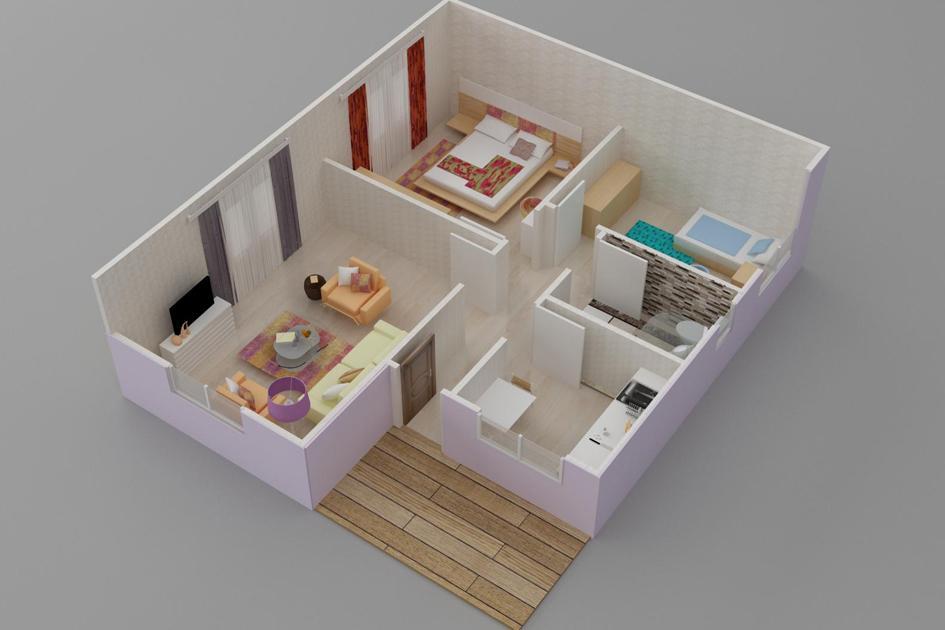 EFLATUN ÇİÇEĞİ VİLLA 70 M2 