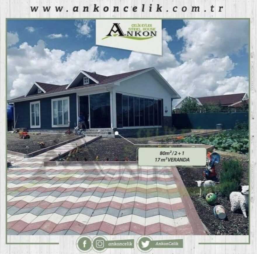 VERANDA PREFABRİK  VİLLA 80 M2
